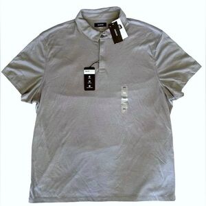 Men's XXL Alfatech Alfani Storm Gray Stretch Recycled Fibers Polo Shirt NWT